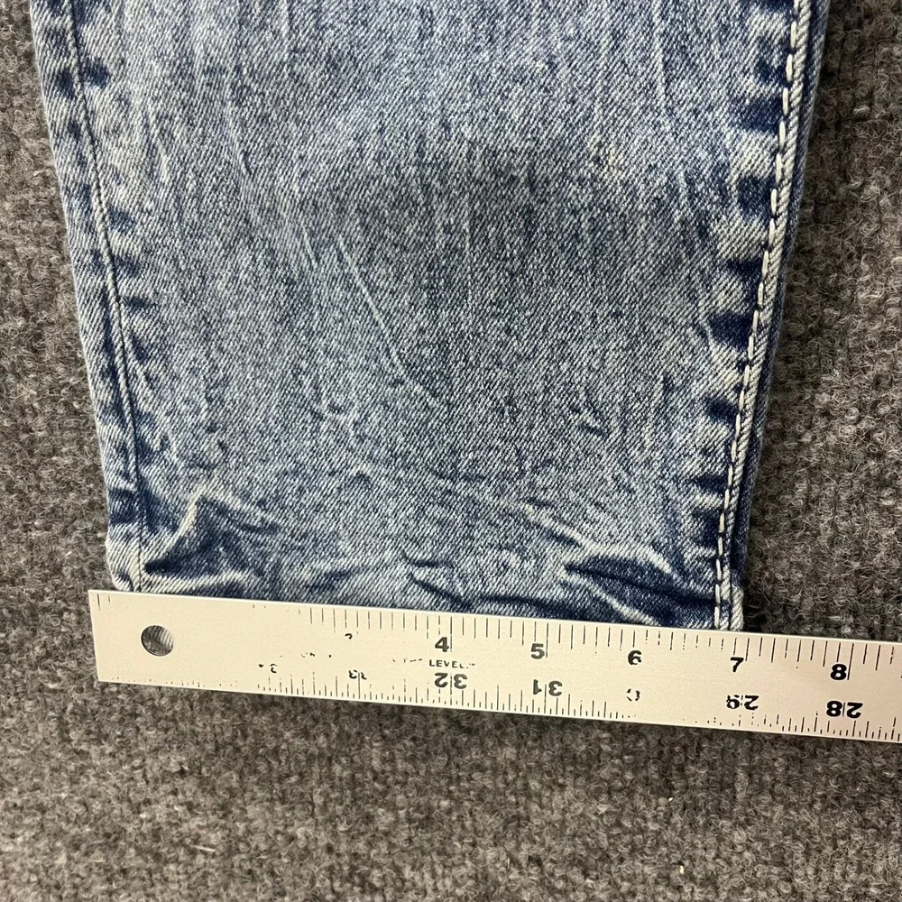 True Religion Jeans Mens Size 36 Blue Rocco Relaxed Acid Wash Stretch Denim